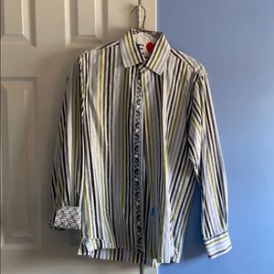 Striped sport shirt. Robert graham style